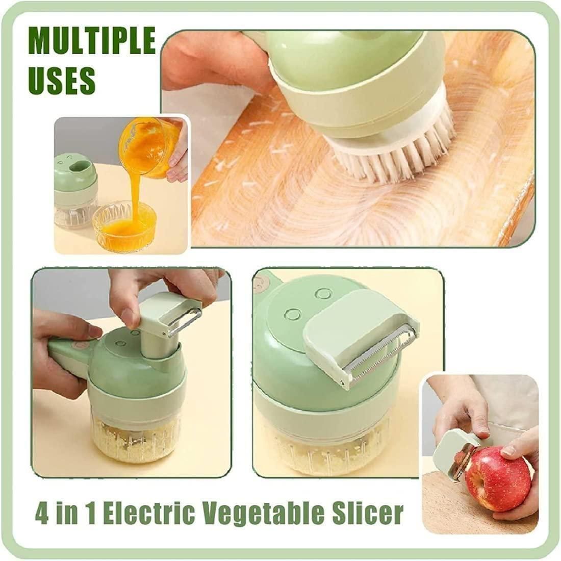 Chop Mate™ 4 in 1 Portable Electric Vegetable Cutter Set