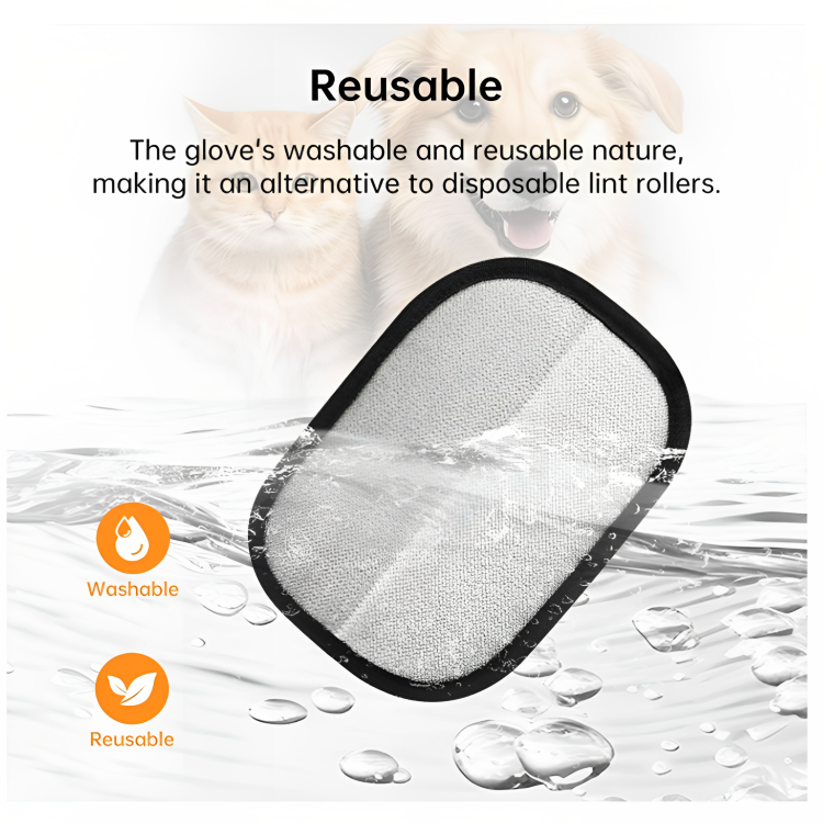 Pet Hair Removal Gloves (Pack of 2)