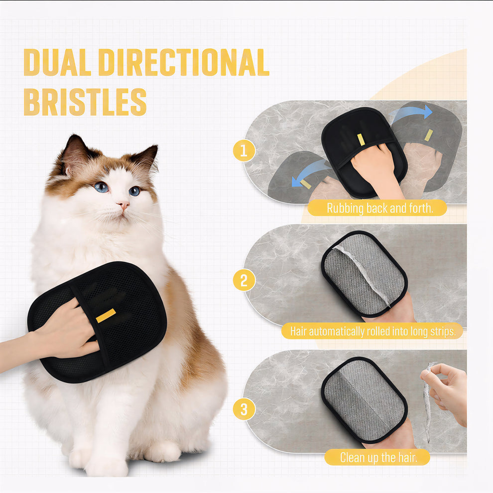 Pet Hair Removal Gloves (Pack of 2)